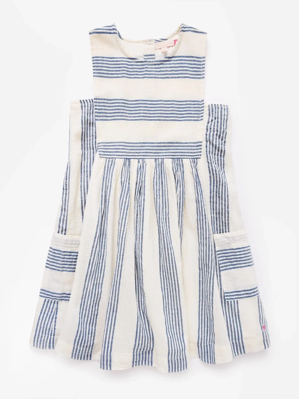 Pink Chicken Striped Sleeveless Courtina Dress 6